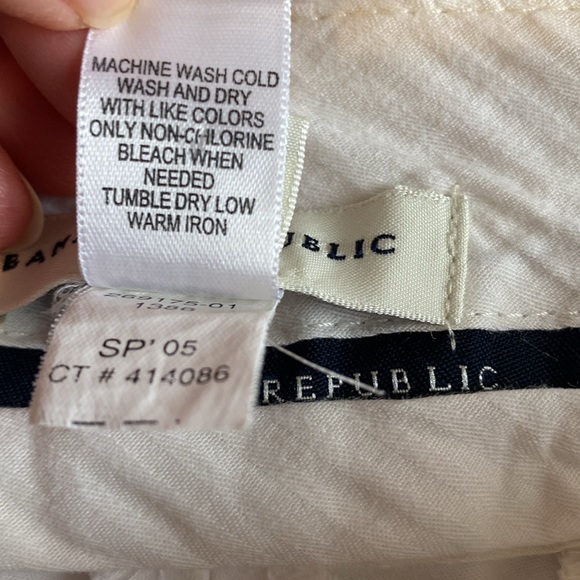 Banana Republic Martin Straight Leg Pants. Low Rise. Split Hem. White Sz. 8 - Picture 8 of 12